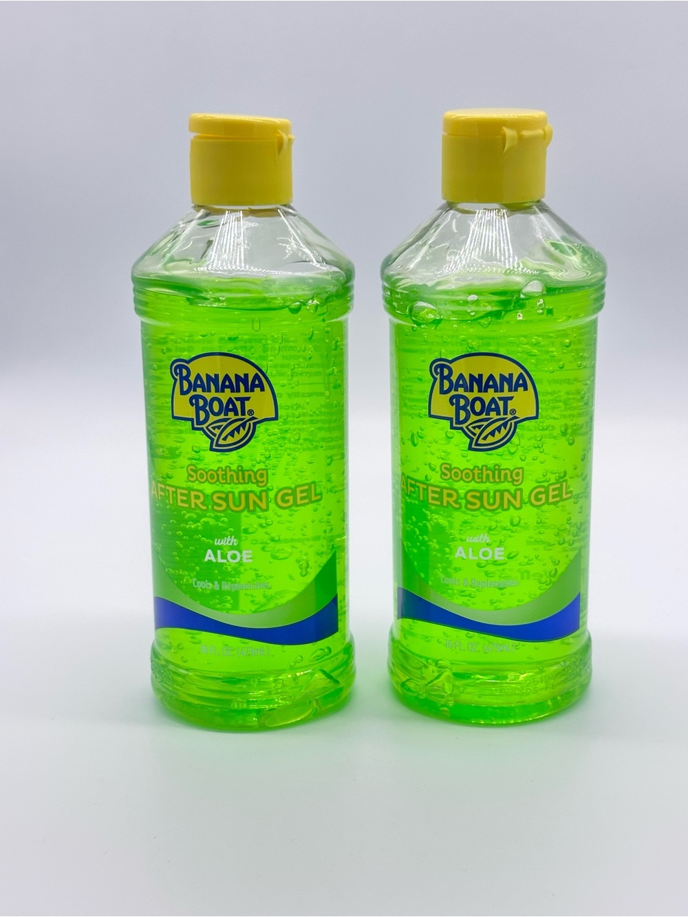 NWT Lot of 2 Banana Boat Soothing After Sun Gel with Aloe 16oz Each